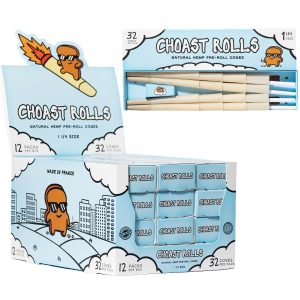 Choast Rolls Natural Hemp 1 1/4 Cones 32pk 12ct