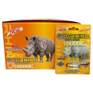 Gold Rhino Single 10000k Male Enhancement 24ct