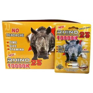 Rhino 25 10000k Single Male Enhancement 24ct