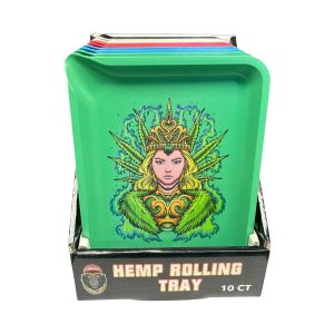 IDGAF Hemp Biodegradable Rolling Tray 10ct Display