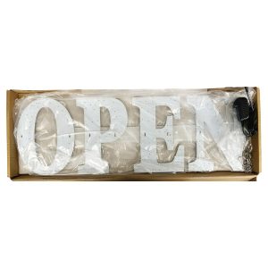 Premium Led Neon Sign - Open White & Blue