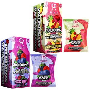 Rock It 100,000mg High Potency Gummies 1Pk 50ct Gravity Display