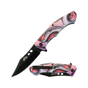 Master Usa Spring Assisted Pocket Folding Knife - Snake