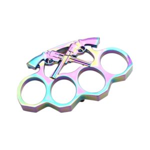 Wild West Gun Slinger Buckle Rainbow Brass Knuckles