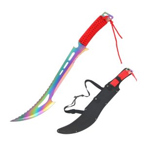 Snake Eye Tactical W/ Sheath Zombie Killer Machete Rainbow