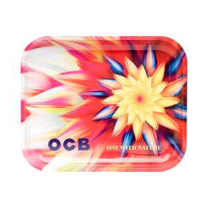 Ocb Large Rolling Tray - Flower Explosion