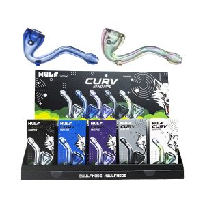 Wulf 5" Curv Glass Hand Pipe 15ct - Assorted