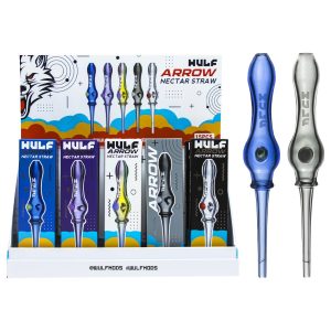 Wulf Arrow Glass Nectar Collector Straw 15ct Display - Assorted