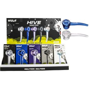 Wulf 5" Hive Glass Hand Pipe 15ct Display - Assorted