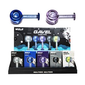 Wulf 4.5" Gavel Glass Hand Pipe 15ct Display - Assorted