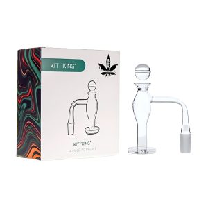 Aleaf "King" Spinner Kit w/ Glass Ball Carb Cap 14 Male 90 Degree