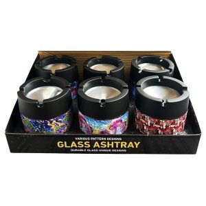 IDGAF Durable Glass Ashtray 6ct - Mushroom Design