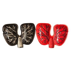 IDGAF Ceramic Ashtray 4ct - Lung Shaped