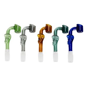 14mm Male 90 Degree Skull Banger 5ct - Assorted