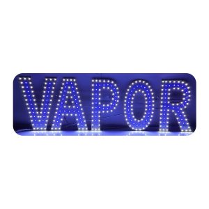 Business Image Led Sign White & Blue (VAPOR)