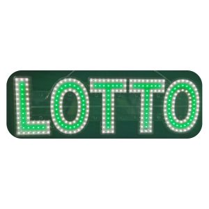 Business Image Led Sign White & Green (LOTTO)