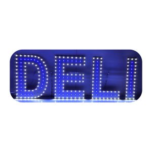 Business Image Led Sign White & Blue (DELI)