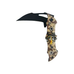 4.5" Razor Tactical Assist Knife 3D Print Plastic Handle - Eagle Head (Box 206)