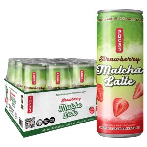 Pocas Strawberry Matcha Latte Drink 10.8oz 12ct