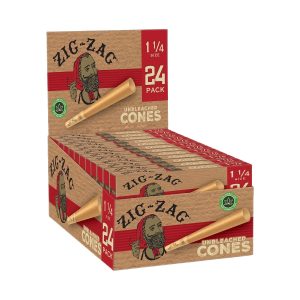 Zig-Zag Unbleached 1 1/4 Cones 24pk 12ct
