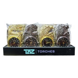 Taz Mix Animals Lid & Led Clock Torch Lighter 20ct