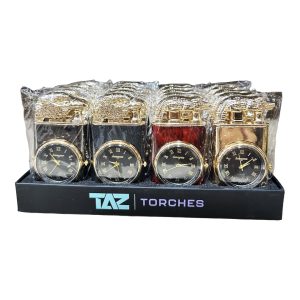 Taz Crocodile Flame 2-In-1 w/ Clock Torch Lighter 20ct