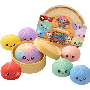 Rainbow Mystery Dumpling Squishy Toy 12ct - Assorted Colors