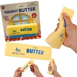 Salted Butter Small 4oz Squishy Toy 12ct - Yellow