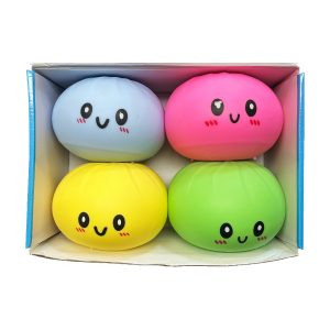 Steamed Bun Colorful Squishy Toy 4ct - Mega