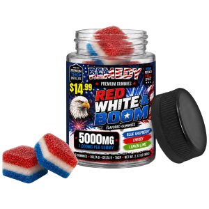 Remedy *PP $14.99* 5000mg Gummies 5ct Jar - Red White & Boom