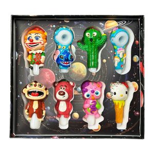 4.7" Mixed Design Hand Pipe 8ct