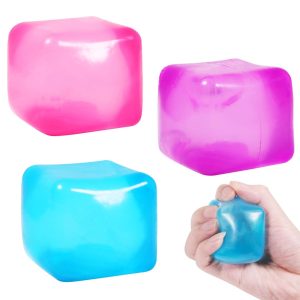 Super Solid Squish Fruit Cube Squeeze Toy 12ct