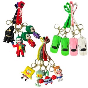Silicone Keychain Assorted Designs 4ct