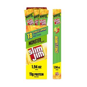 Slim Jim Monster Chile Limon Meat Sticks 1.94oz 18ct
