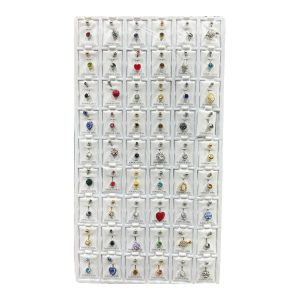 Belly Piercing Stud Refill Tray 54ct - Gold & Silver #1