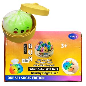 Bao Bun Unicorn Edition Rainbow Squishy Toy 12ct