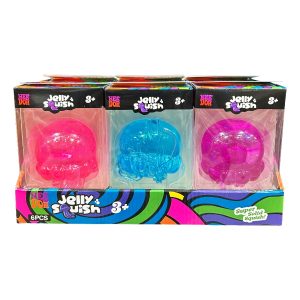 Super Solid Jumbo Jelly Fish Squish Toy 6ct
