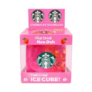 Nee Doh Starbucks Pink Strawberry Drink Glitter Squeeze Toy 12ct