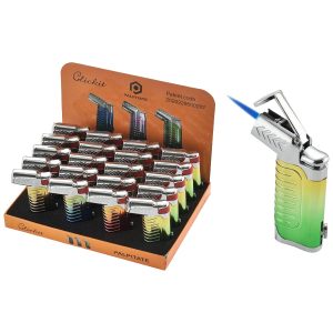 Clickit Triple Torch W/ Cigar Puncher Lighter 20ct
