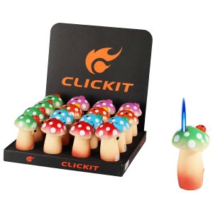 Clickit Mixed Color Mushroom Lighter 16ct