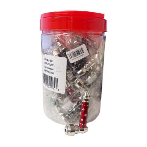 IDGAF Mini Metal Pipe w/ Screen Hand Pipe 50ct jar