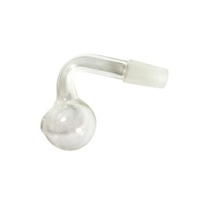 14mm Male 45 Degree Bend Oil Burner Joint 5ct - Clear