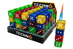 Techno Dice Lighter w/ lights 25ct