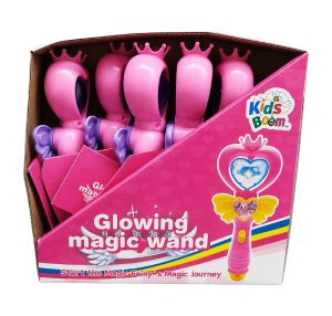 Kids Boom Glowing Magic Wand Candy Toy 12ct