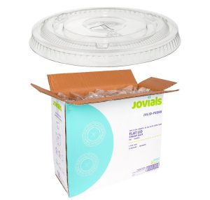 Jovials Plastic Flat Lids 12-24oz 1000ct