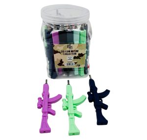 6" AK-47 Purifier Silicone Nectar Collector 20ct Jar - Glow In The Dark