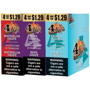 4k Cigarillos 4/$1.29 15/4ct
