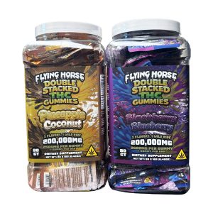 Flying Horse Double Stacked THC 200,000mg Gummies 80ct Jar