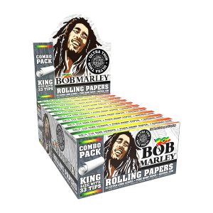 Bob Marley King Size Ultra Thin Rolling Paper w/ Tips 24ct