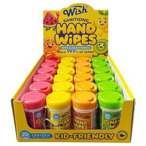 Wish Sanitizing Hand Wipes 24ct - Kiwi/Orange/Lemon/Watermelon